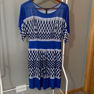 BCBG Max Azria Blue Print Dress, S
